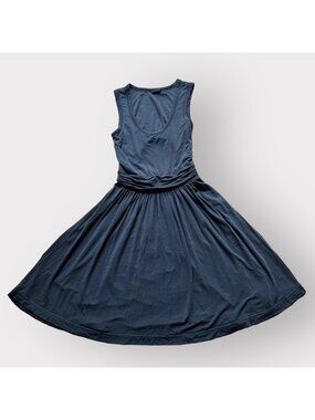 Club Monaco Size 0 Dark Gray Jersey Sleeveless Cut Out Open Back A-Line Dress